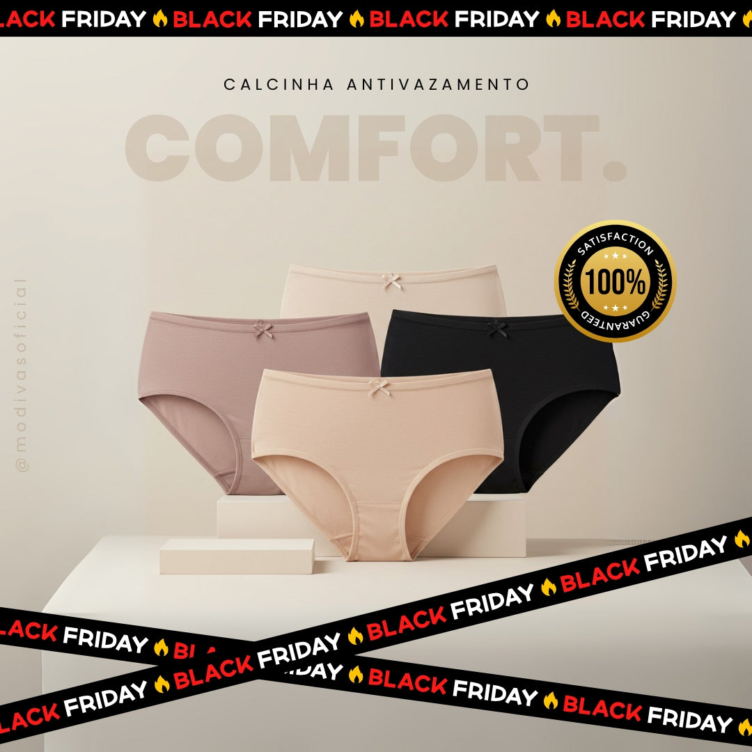 Calcinha Comfort Antivazamento Para Incontinência Urinária - Conforto e Proteção o dia todo!